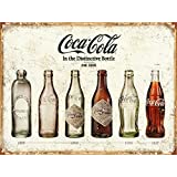 Wenyisign Coca Cola Advertising Bottle Evolution Distressed Vintage Style - 8"X12" Tin Metal Sign